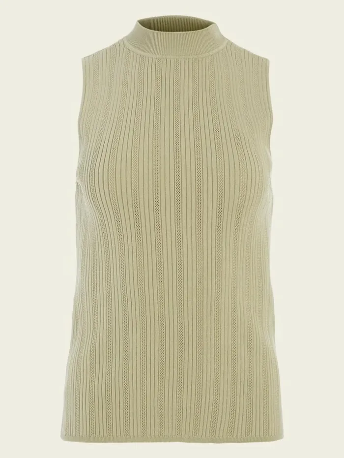 Women Zoe High Neck Tank Sage Garden Marciano Tops And Sweaters Women Zoe High Neck Tank Sage Garden Marciano Tops And Sweaters