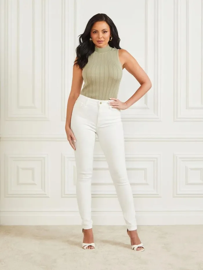 Women Zoe High Neck Tank Sage Garden Marciano Tops And Sweaters Women Zoe High Neck Tank Sage Garden Marciano Tops And Sweaters