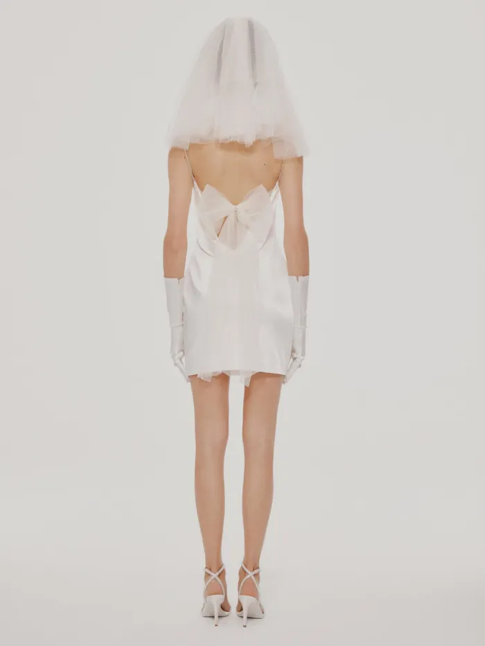 Women Zolene White Mini Dress Nana Jacqueline Bridal