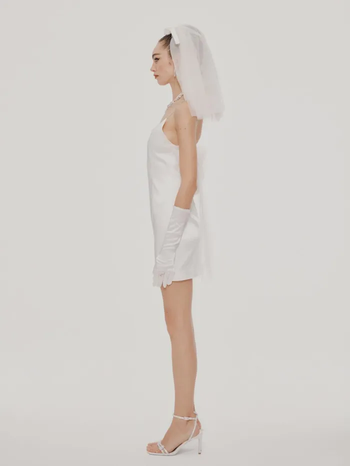 Women Zolene White Mini Dress Nana Jacqueline Bridal