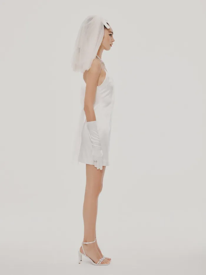 Women Zolene White Mini Dress Nana Jacqueline Bridal