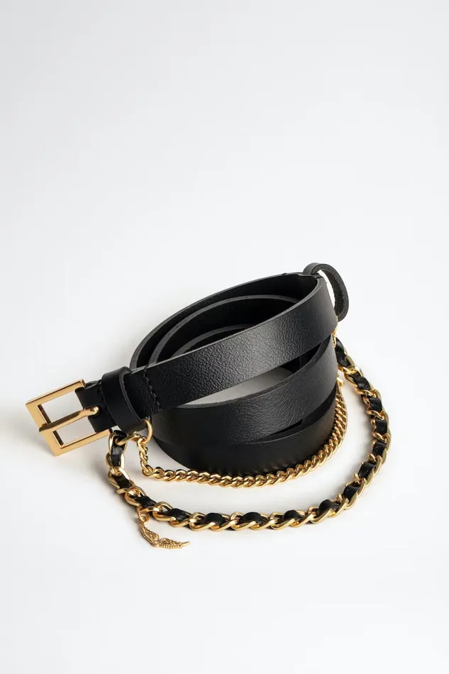 Zadig and Voltaire Belts ROCK CHAIN BELT BLACK 8211 WomenMen