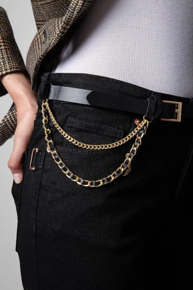 Zadig and Voltaire Belts ROCK CHAIN BELT BLACK 8211 WomenMen Zadig and Voltaire Belts ROCK CHAIN BELT BLACK 8211 WomenMen