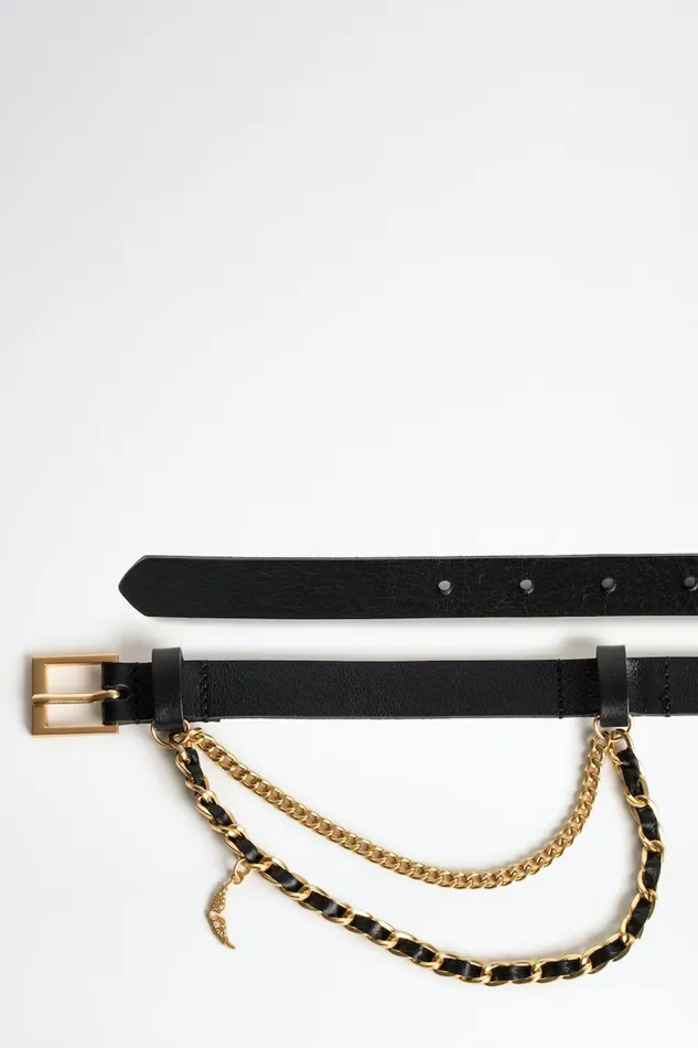 Zadig and Voltaire Belts ROCK CHAIN BELT BLACK 8211 WomenMen Zadig and Voltaire Belts ROCK CHAIN BELT BLACK 8211 WomenMen