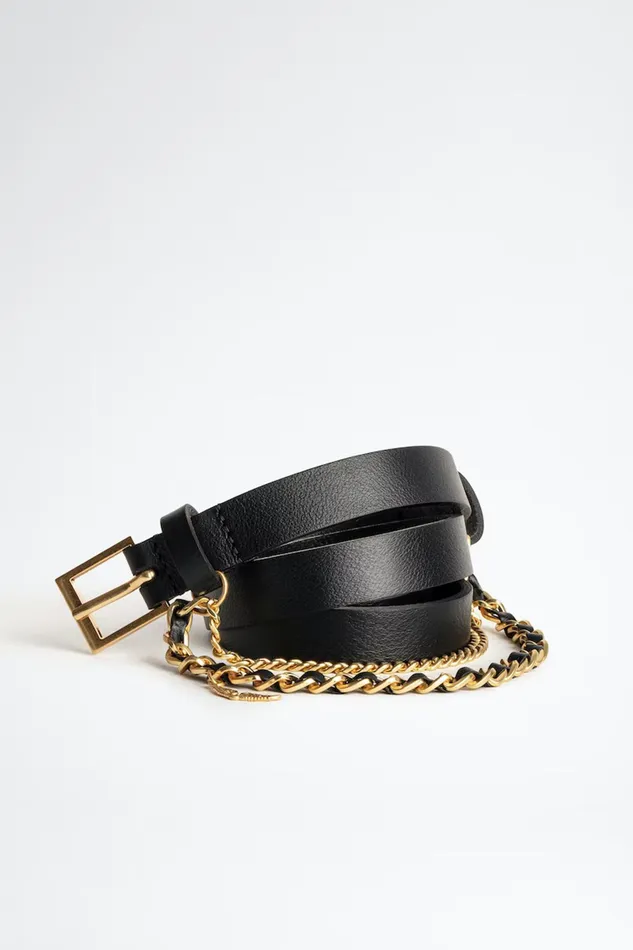 Zadig and Voltaire Belts ROCK CHAIN BELT BLACK 8211 WomenMen Zadig and Voltaire Belts ROCK CHAIN BELT BLACK 8211 WomenMen
