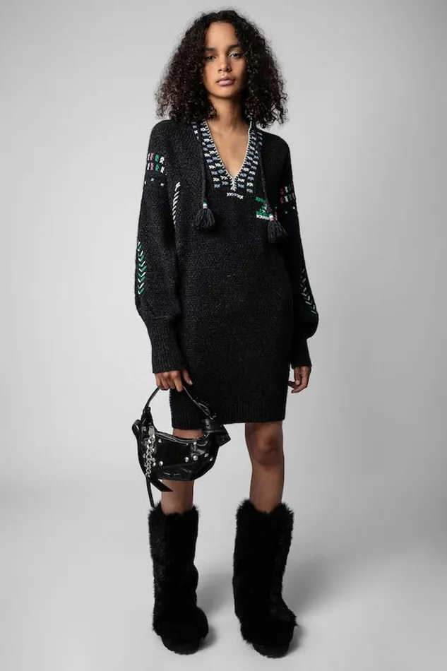 Zadig and Voltaire Dresses ALABAMA WEWS DARK GREY 8211 Women