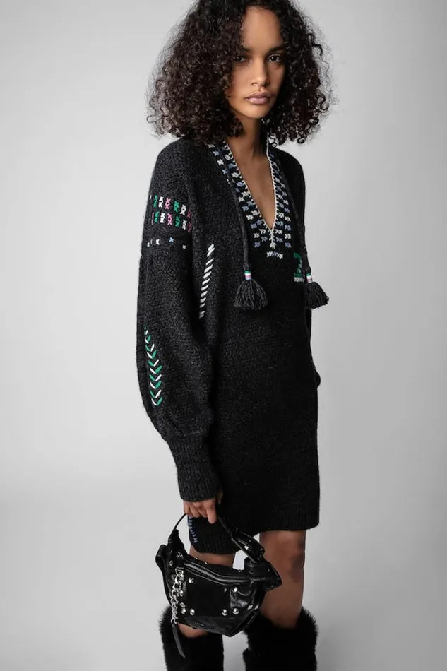 Zadig and Voltaire Dresses ALABAMA WEWS DARK GREY 8211 Women Zadig and Voltaire Dresses ALABAMA WEWS DARK GREY 8211 Women