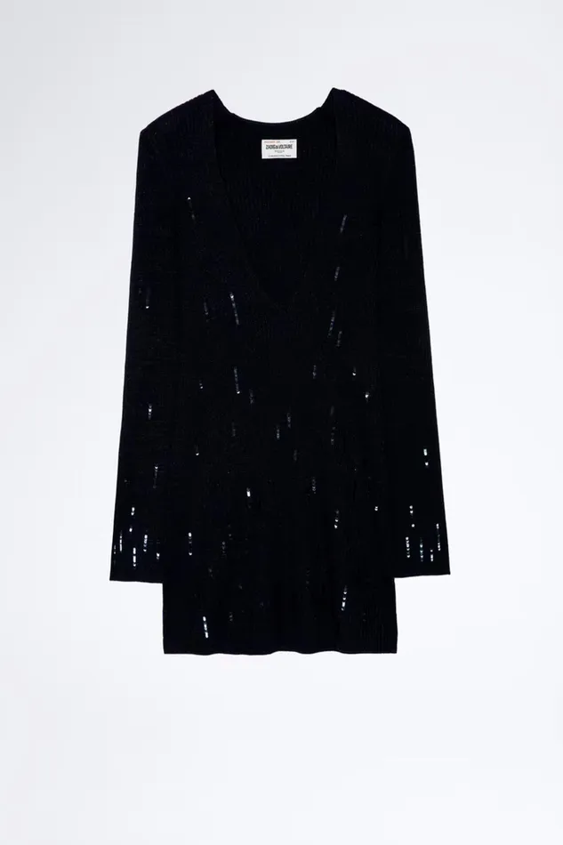 Zadig and Voltaire Dresses JENNA LUREX DRESS ENCRE 8211 Women Zadig and Voltaire Dresses JENNA LUREX DRESS ENCRE 8211 Women