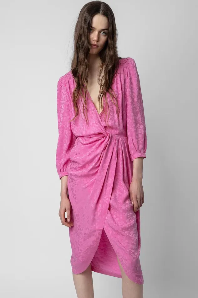 Zadig and Voltaire Dresses RENEW LEO DRESS PINK 8211 Women Zadig and Voltaire Dresses RENEW LEO DRESS PINK 8211 Women