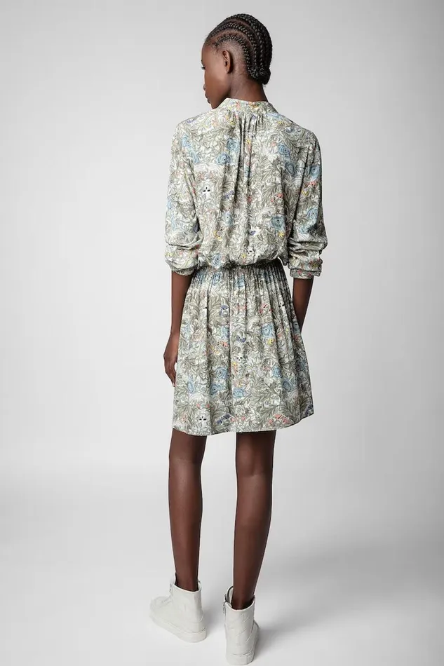Zadig and Voltaire Dresses RINKA BRIT FLOWER KHAKI PRINT 8211 Women Zadig and Voltaire Dresses RINKA BRIT FLOWER KHAKI PRINT 8211 Women