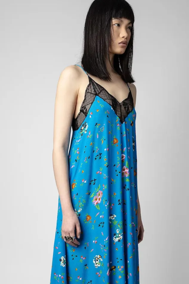 Zadig and Voltaire Dresses RISTY CREPE UMA AZUR 8211 Women Zadig and Voltaire Dresses RISTY CREPE UMA AZUR 8211 Women