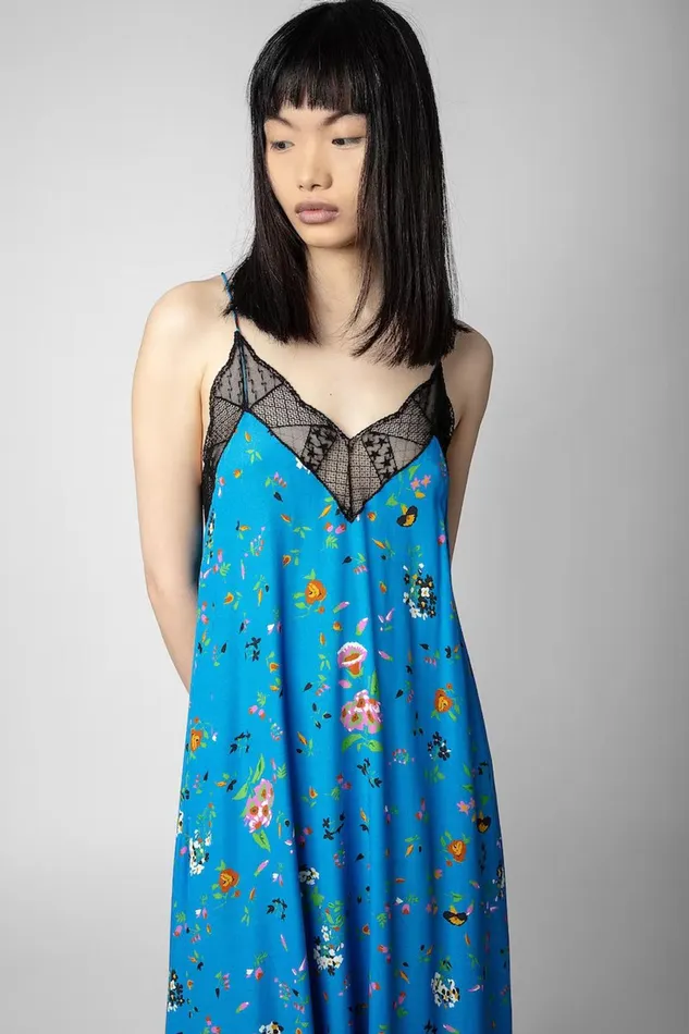 Zadig and Voltaire Dresses RISTY CREPE UMA AZUR 8211 Women Zadig and Voltaire Dresses RISTY CREPE UMA AZUR 8211 Women