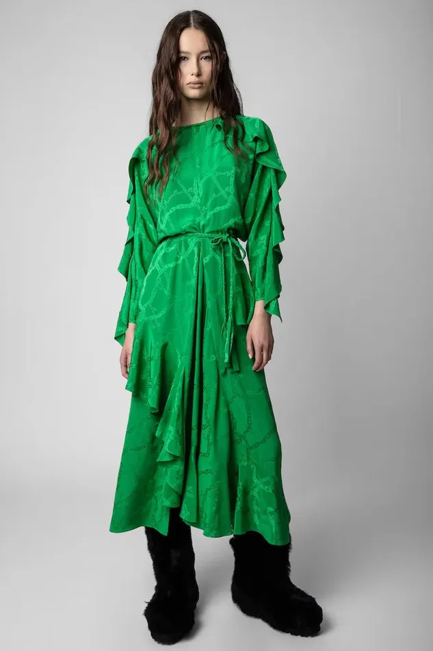 Zadig and Voltaire Dresses RITANA JAC DRESS GREEN 8211 Women