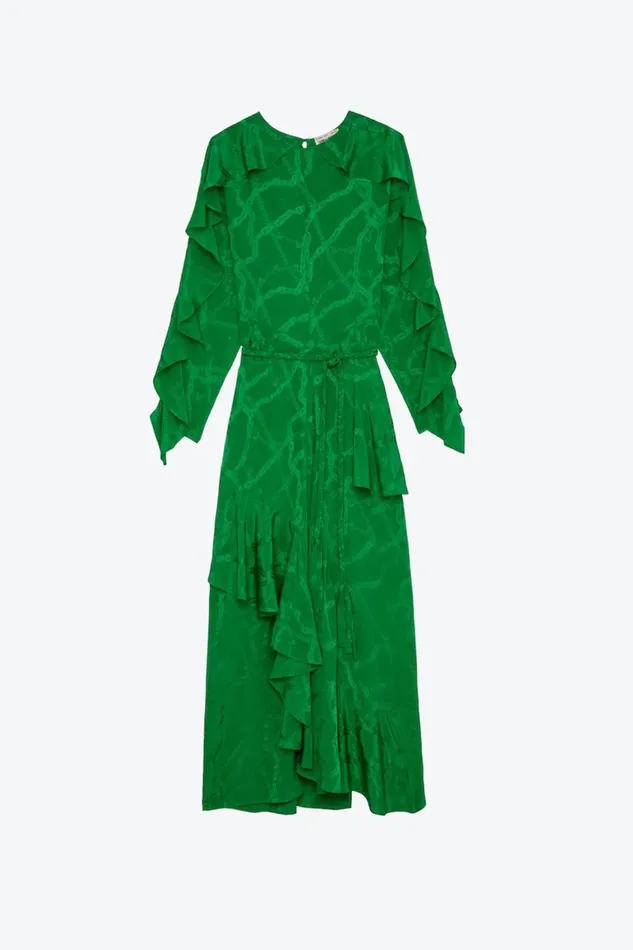 Zadig and Voltaire Dresses RITANA JAC DRESS GREEN 8211 Women Zadig and Voltaire Dresses RITANA JAC DRESS GREEN 8211 Women