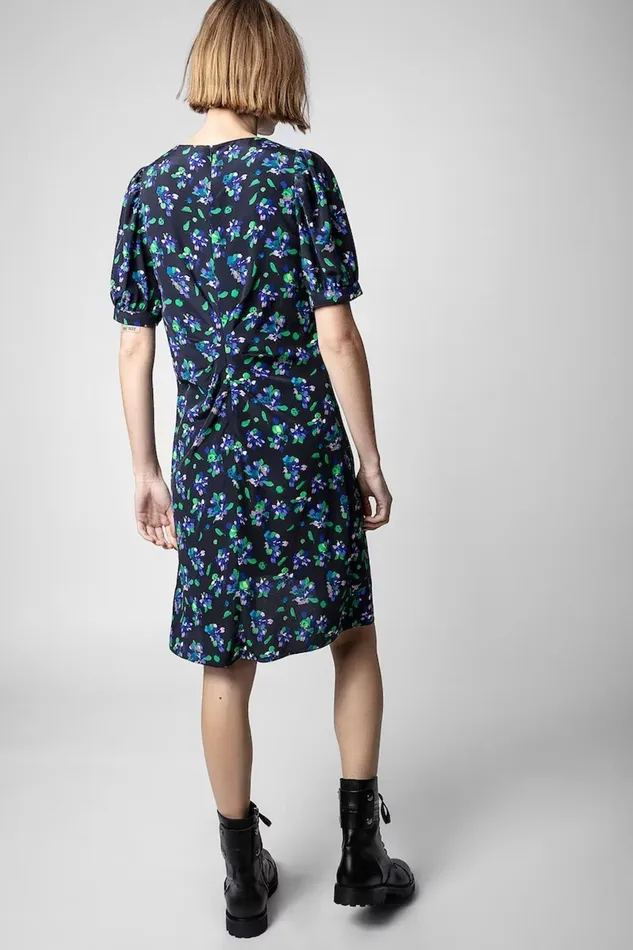 Zadig and Voltaire Dresses RIXE BIANCA DRESS BLACK FLOWER 8211 Women Zadig and Voltaire Dresses RIXE BIANCA DRESS BLACK FLOWER 8211 Women
