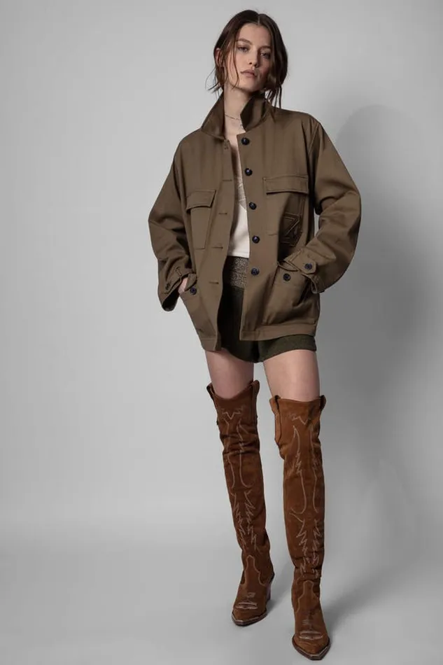 Zadig and Voltaire Jackets KANSAS BROD JKT BROWN 8211 Women
