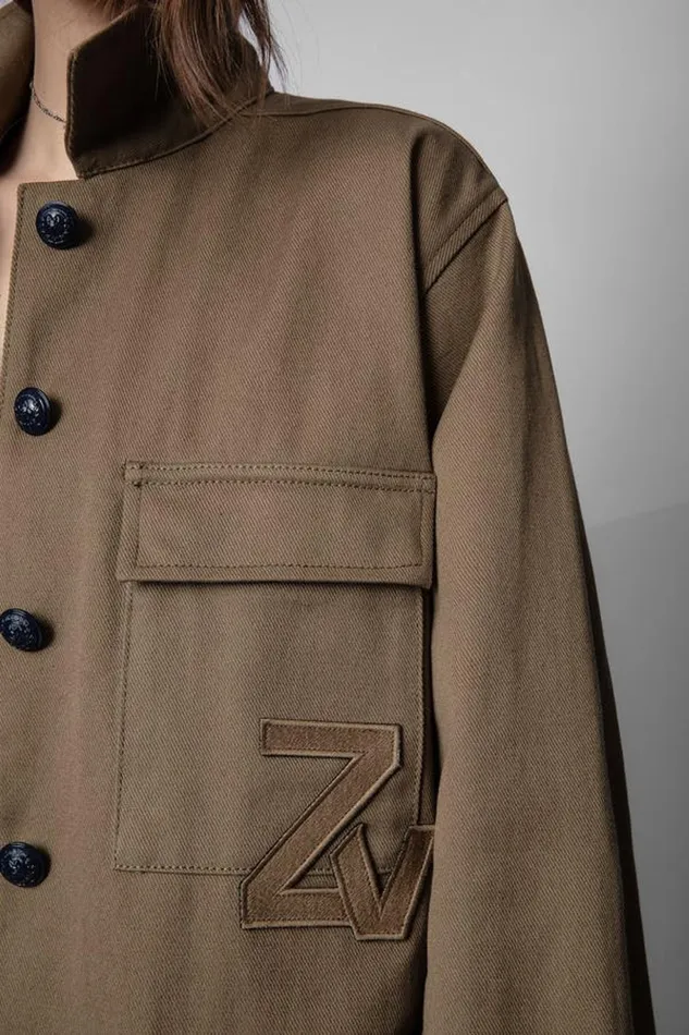 Zadig and Voltaire Jackets KANSAS BROD JKT BROWN 8211 Women Zadig and Voltaire Jackets KANSAS BROD JKT BROWN 8211 Women