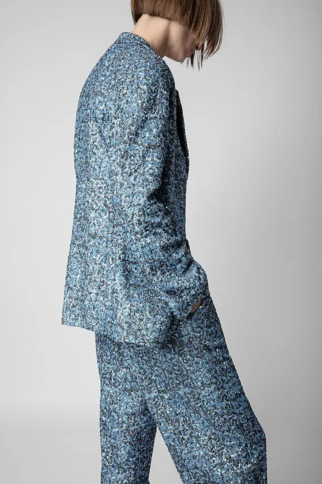 Zadig and Voltaire Jackets VANILLE SEQUINS BLUE 8211 Women Zadig and Voltaire Jackets VANILLE SEQUINS BLUE 8211 Women