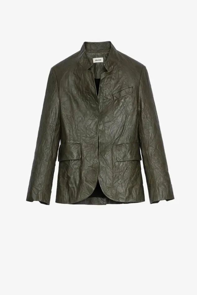Zadig and Voltaire Jackets VERYS CUIR JKT PICKLE 8211 Women