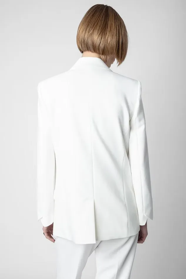 Zadig and Voltaire Jackets VISIT STRASS RAIN OFF WHITE 8211 Women Zadig and Voltaire Jackets VISIT STRASS RAIN OFF WHITE 8211 Women