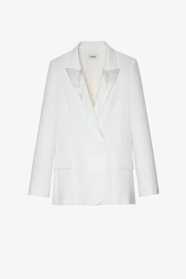 Zadig and Voltaire Jackets VISIT STRASS RAIN OFF WHITE 8211 Women Zadig and Voltaire Jackets VISIT STRASS RAIN OFF WHITE 8211 Women
