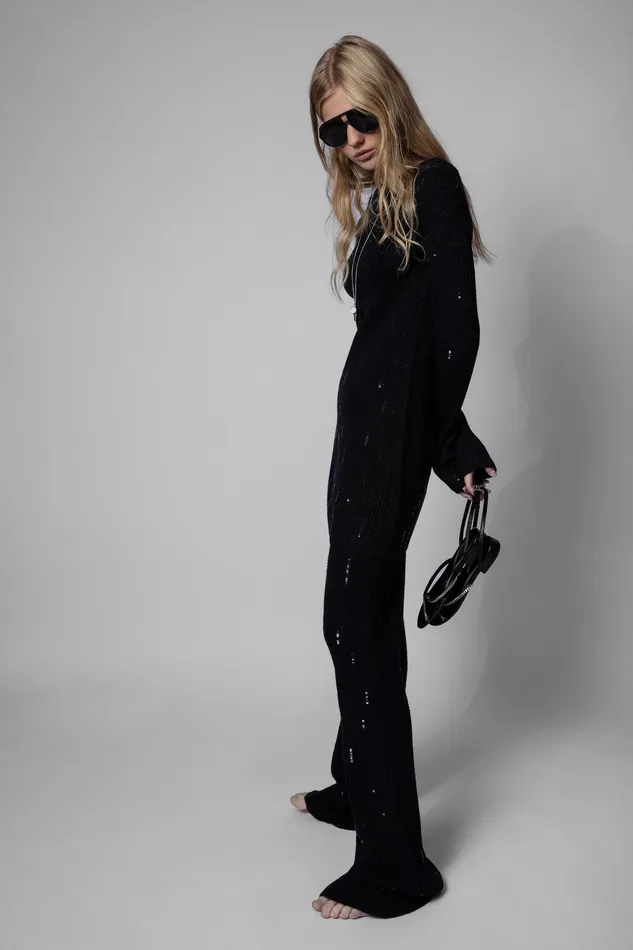 Zadig and Voltaire Pants FLARY LUREX PANTS BLACK 8211 Women