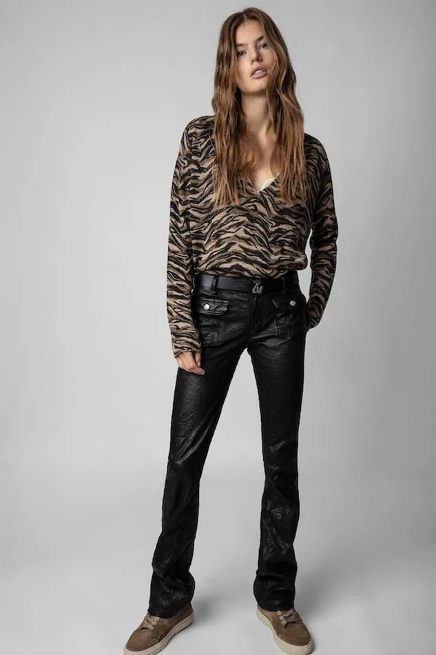 Zadig and Voltaire Pants HIPPIE LTH PANTS BLACK 8211 Women