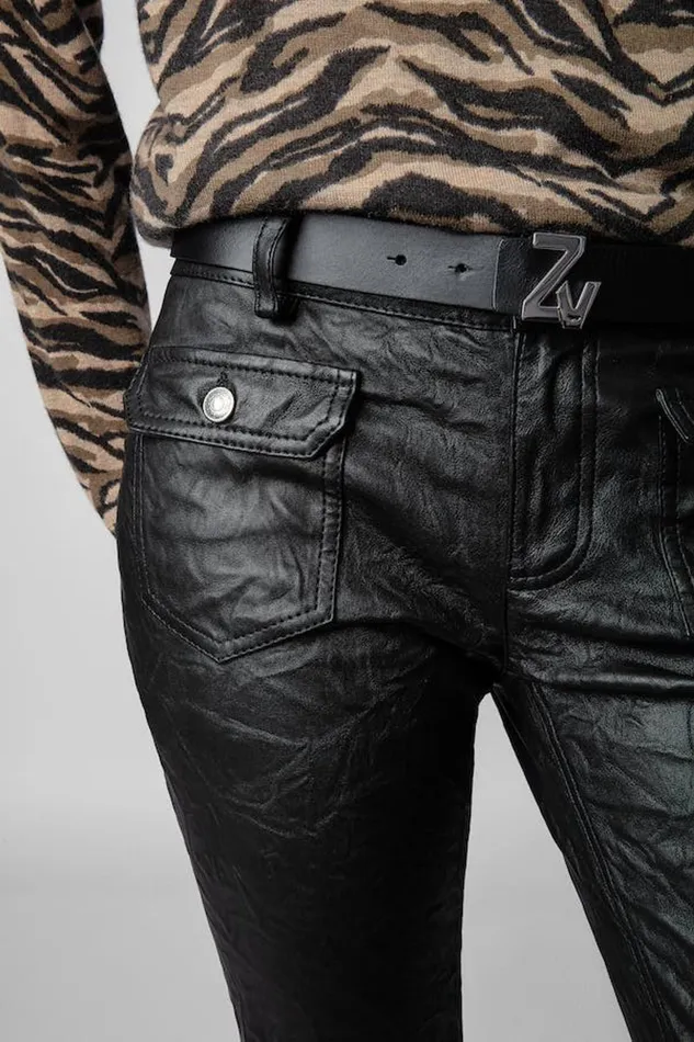 Zadig and Voltaire Pants HIPPIE LTH PANTS BLACK 8211 Women Zadig and Voltaire Pants HIPPIE LTH PANTS BLACK 8211 Women