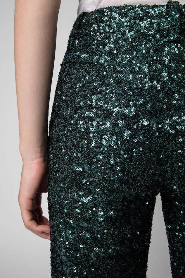 Zadig and Voltaire Pants PISTOL SEQUIN PEACOCK 8211 Women Zadig and Voltaire Pants PISTOL SEQUIN PEACOCK 8211 Women