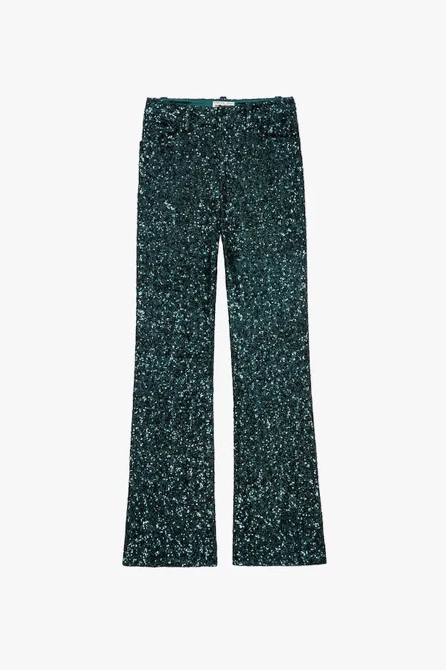 Zadig and Voltaire Pants PISTOL SEQUIN PEACOCK 8211 Women Zadig and Voltaire Pants PISTOL SEQUIN PEACOCK 8211 Women
