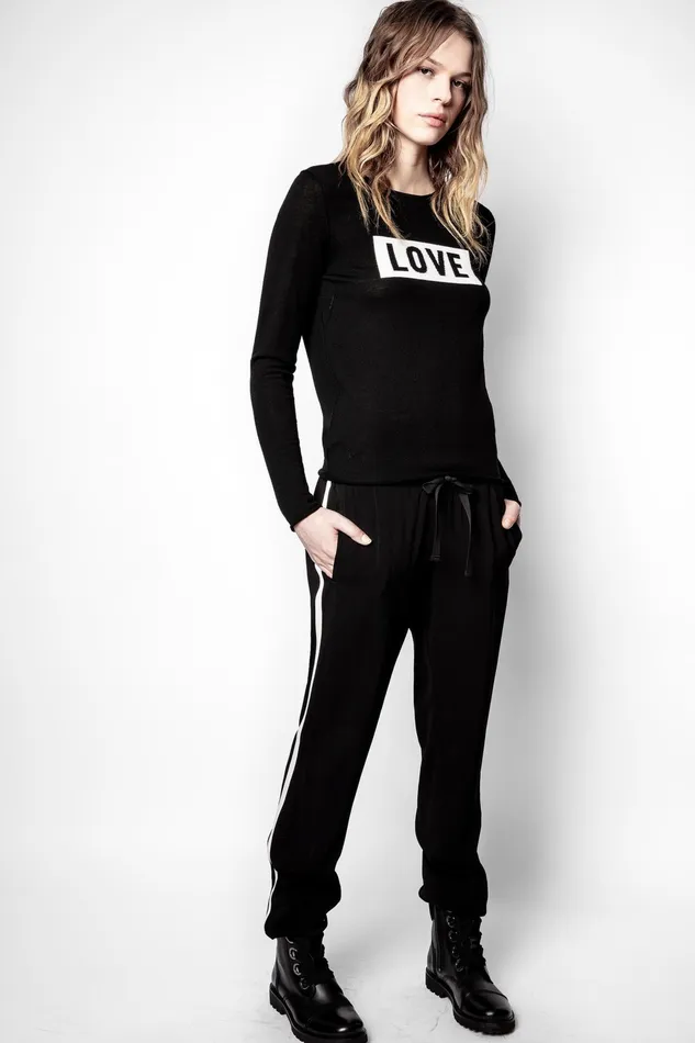 Zadig and Voltaire Pants POMY SIDE BAND PANTS BLACK 8211 Women