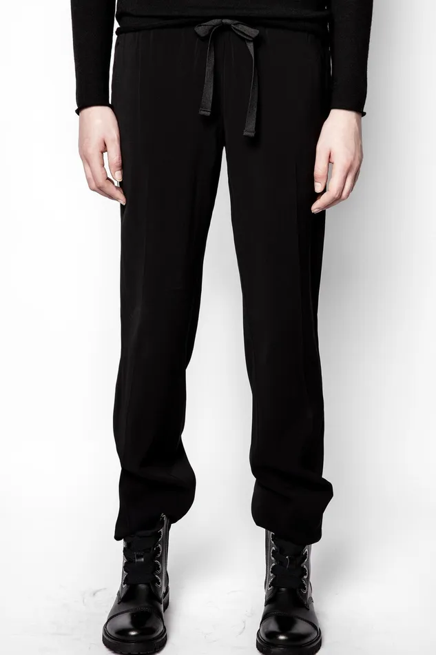 Zadig and Voltaire Pants POMY SIDE BAND PANTS BLACK 8211 Women Zadig and Voltaire Pants POMY SIDE BAND PANTS BLACK 8211 Women