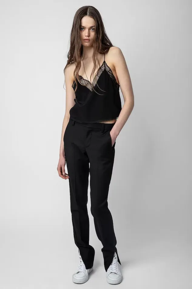 Zadig and Voltaire Shirts and Tops CHRISTY CROP BLACK 8211 Women