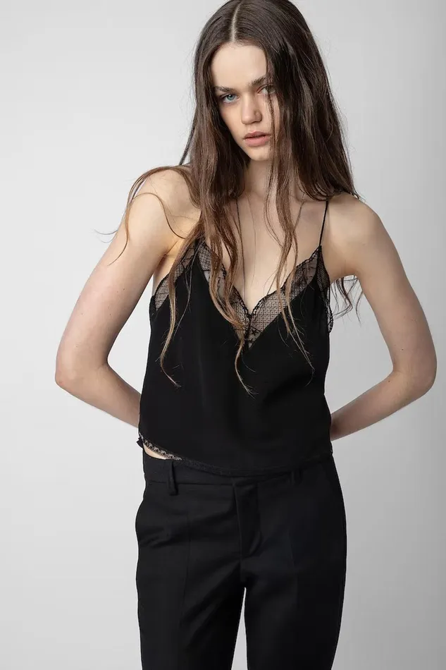Zadig and Voltaire Shirts and Tops CHRISTY CROP BLACK 8211 Women Zadig and Voltaire Shirts and Tops CHRISTY CROP BLACK 8211 Women