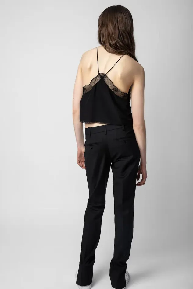Zadig and Voltaire Shirts and Tops CHRISTY CROP BLACK 8211 Women Zadig and Voltaire Shirts and Tops CHRISTY CROP BLACK 8211 Women