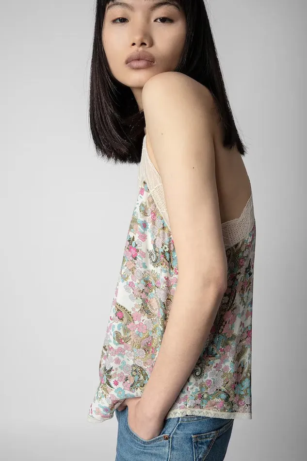 Zadig and Voltaire Shirts and Tops CHRISTY YOKO CREAM PRINT 8211 Women Zadig and Voltaire Shirts and Tops CHRISTY YOKO CREAM PRINT 8211 Women