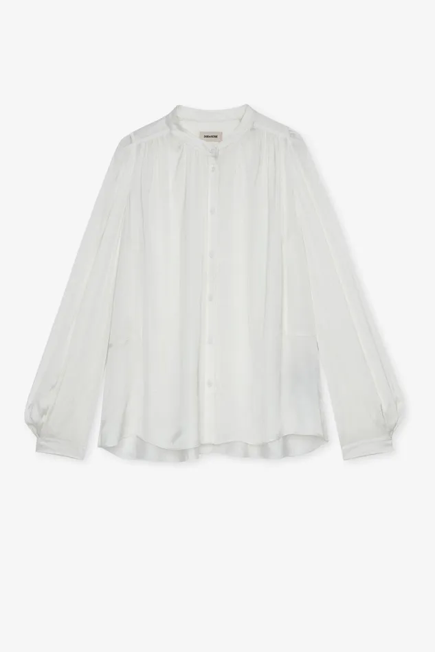 Zadig and Voltaire Shirts and Tops TCHIN SATIN OFF WHITE 8211 Women Zadig and Voltaire Shirts and Tops TCHIN SATIN OFF WHITE 8211 Women