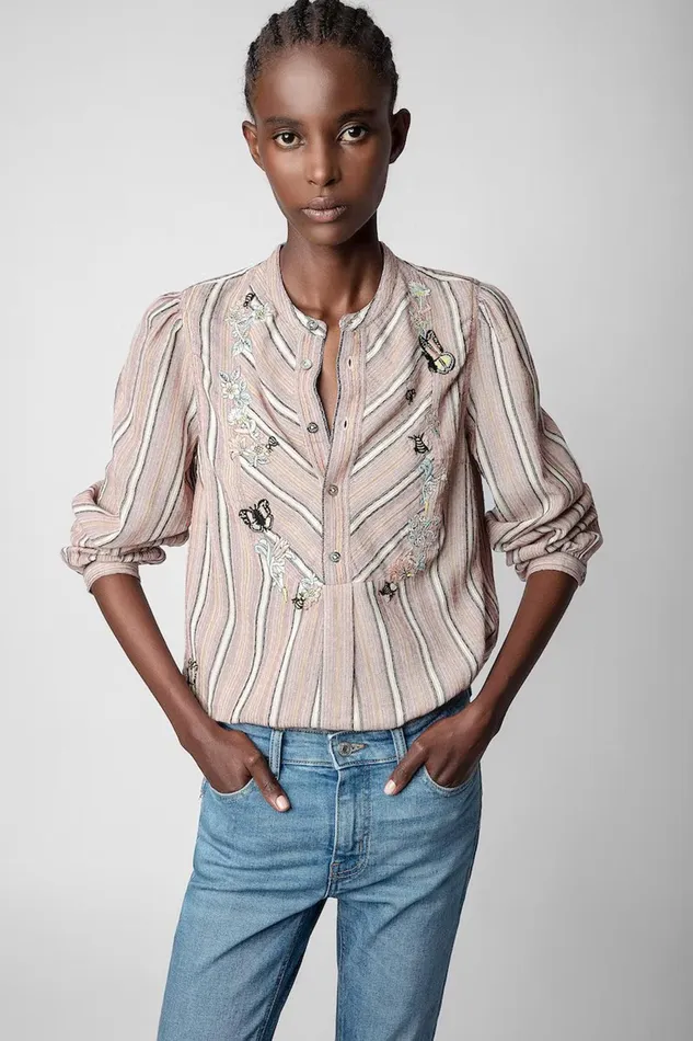 Zadig and Voltaire Shirts and Tops TEDA BROD SHIRT RED 8211 Women