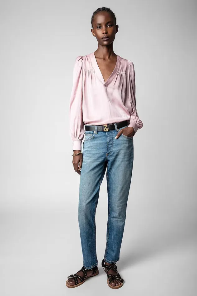 Zadig and Voltaire Shirts and Tops TELIA SATIN ROSE 8211 Women Zadig and Voltaire Shirts and Tops TELIA SATIN ROSE 8211 Women