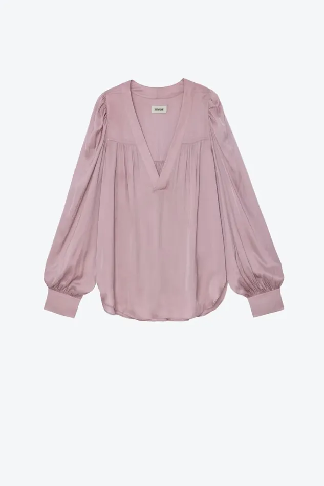 Zadig and Voltaire Shirts and Tops TELIA SATIN ROSE 8211 Women Zadig and Voltaire Shirts and Tops TELIA SATIN ROSE 8211 Women