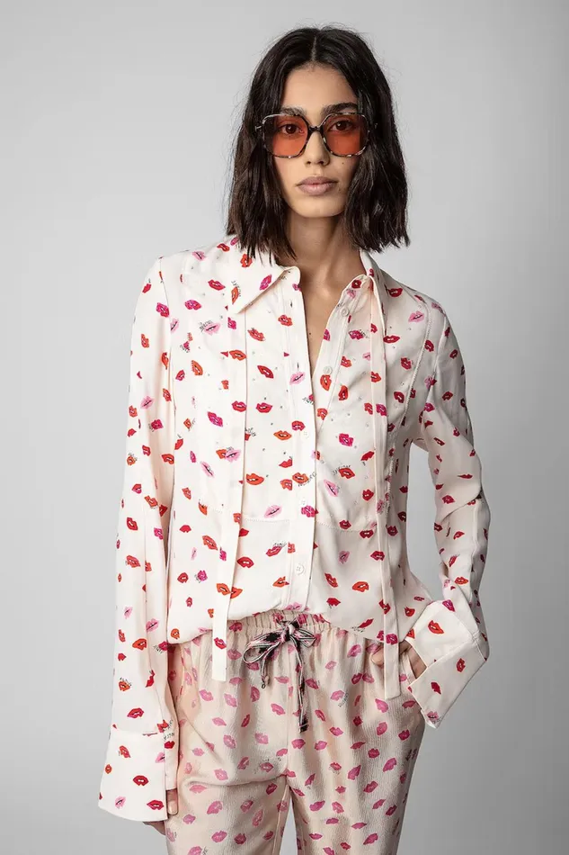 Zadig and Voltaire Shirts and Tops TESSI LIPS OFF WHITE 8211 Women