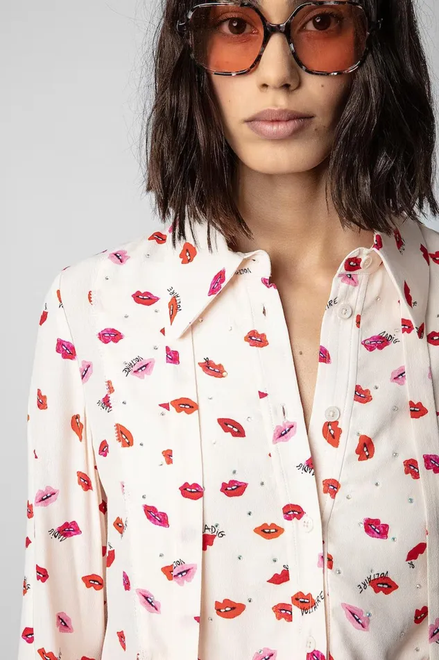Zadig and Voltaire Shirts and Tops TESSI LIPS OFF WHITE 8211 Women Zadig and Voltaire Shirts and Tops TESSI LIPS OFF WHITE 8211 Women