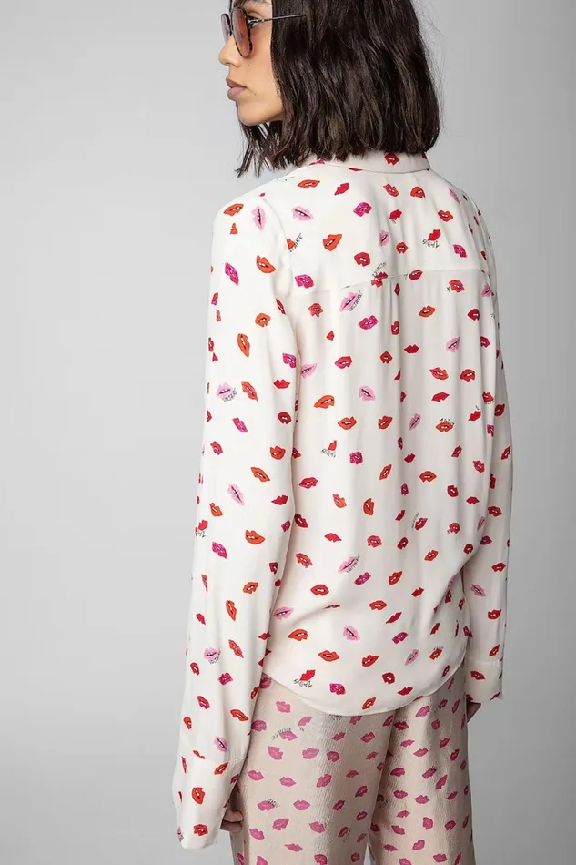 Zadig and Voltaire Shirts and Tops TESSI LIPS OFF WHITE 8211 Women Zadig and Voltaire Shirts and Tops TESSI LIPS OFF WHITE 8211 Women