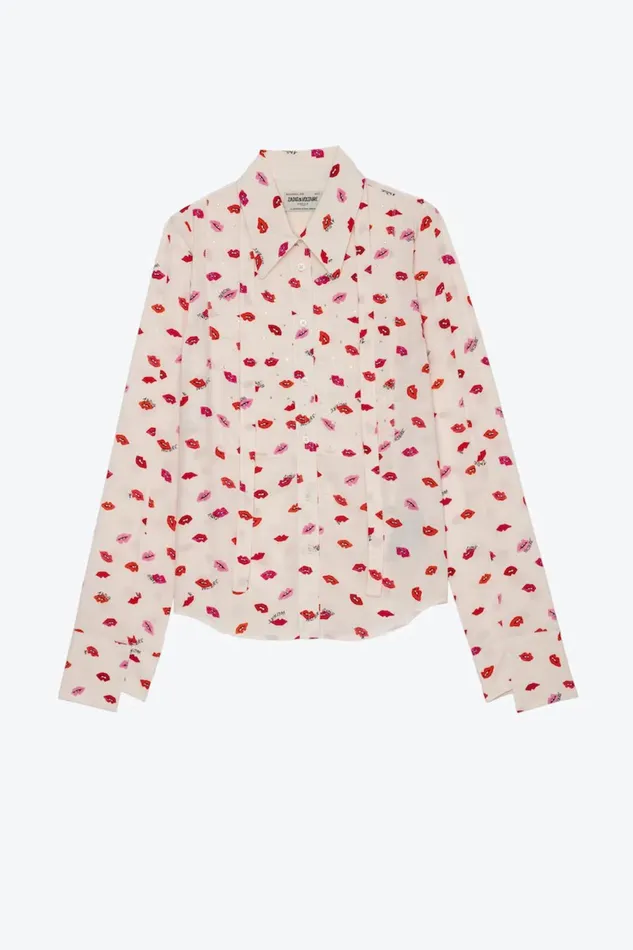 Zadig and Voltaire Shirts and Tops TESSI LIPS OFF WHITE 8211 Women Zadig and Voltaire Shirts and Tops TESSI LIPS OFF WHITE 8211 Women