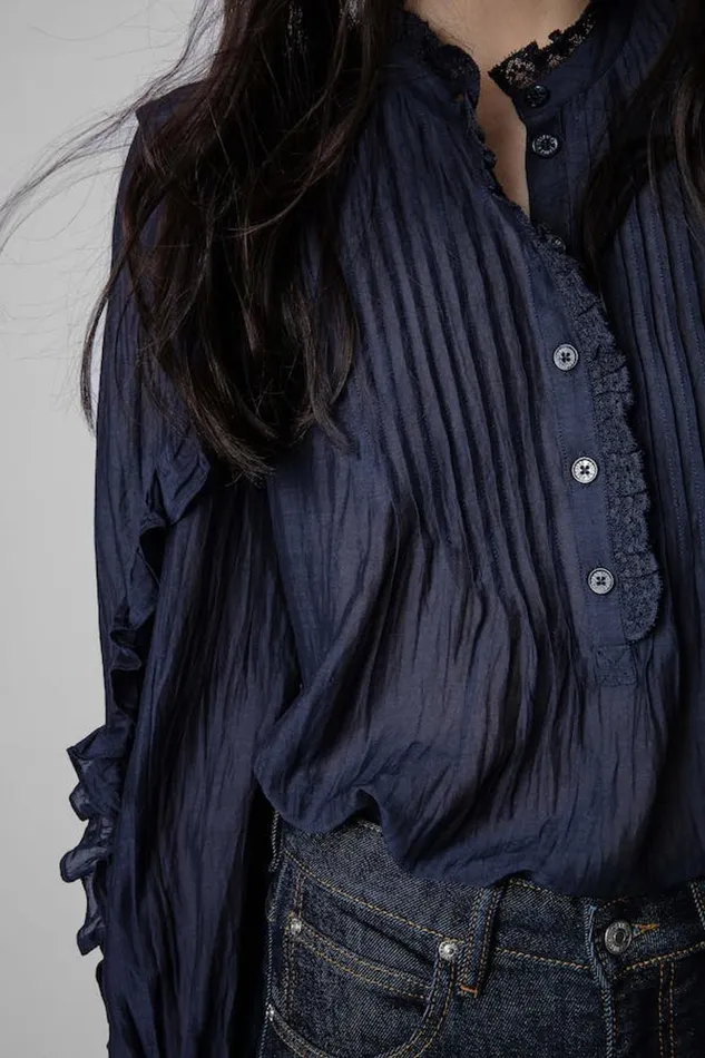 Zadig and Voltaire Shirts and Tops TIMMY BLOUSE N DEEP NAVY 8211 Women Zadig and Voltaire Shirts and Tops TIMMY BLOUSE N DEEP NAVY 8211 Women