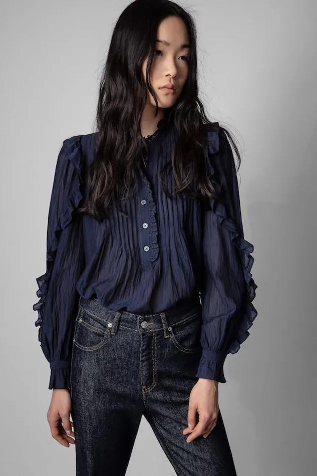 Zadig and Voltaire Shirts and Tops TIMMY BLOUSE N DEEP NAVY 8211 Women Zadig and Voltaire Shirts and Tops TIMMY BLOUSE N DEEP NAVY 8211 Women