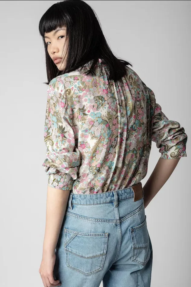 Zadig and Voltaire Shirts and Tops TINK YOKO CREAM PRINT 8211 Women Zadig and Voltaire Shirts and Tops TINK YOKO CREAM PRINT 8211 Women