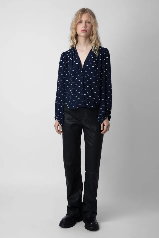 Zadig and Voltaire Shirts and Tops TURIN POLKA WINGS NAVY 8211 Women
