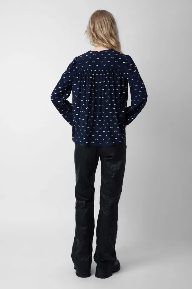 Zadig and Voltaire Shirts and Tops TURIN POLKA WINGS NAVY 8211 Women Zadig and Voltaire Shirts and Tops TURIN POLKA WINGS NAVY 8211 Women