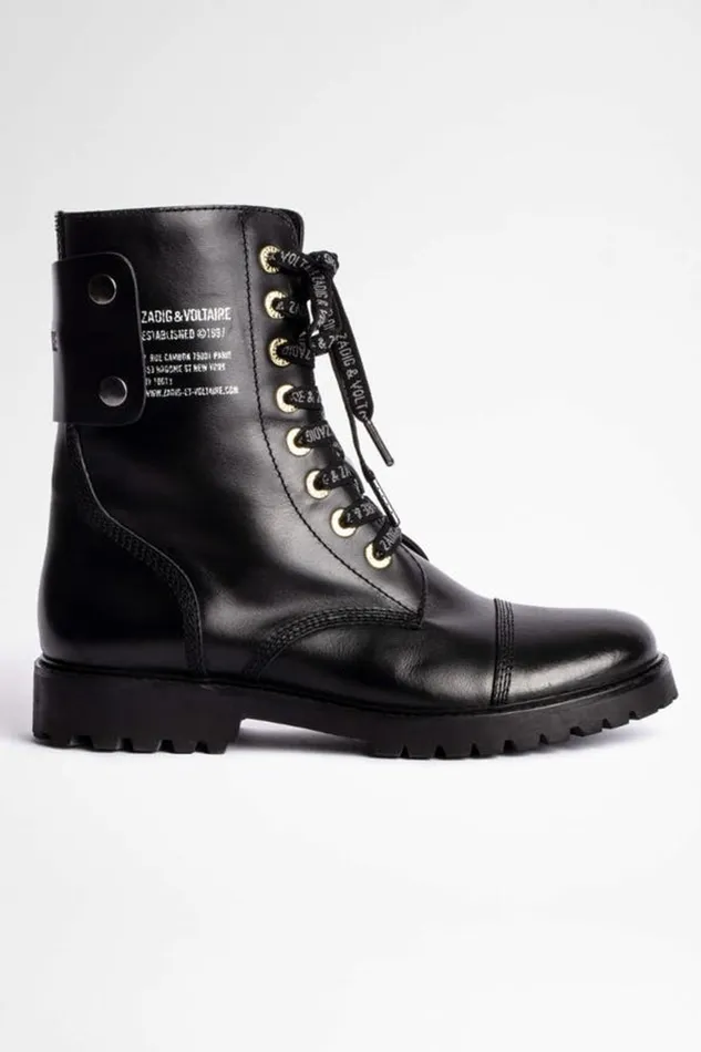 Zadig and Voltaire ShoesBoots JOE SIDE PRINT BOOT BLACK 8211 WomenMen